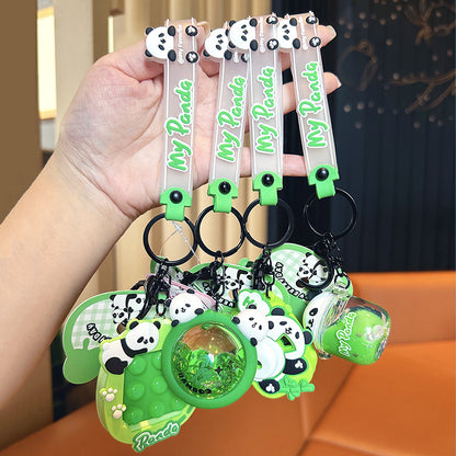 Epoxy Resin Exquisite Decompression Panda Keychain