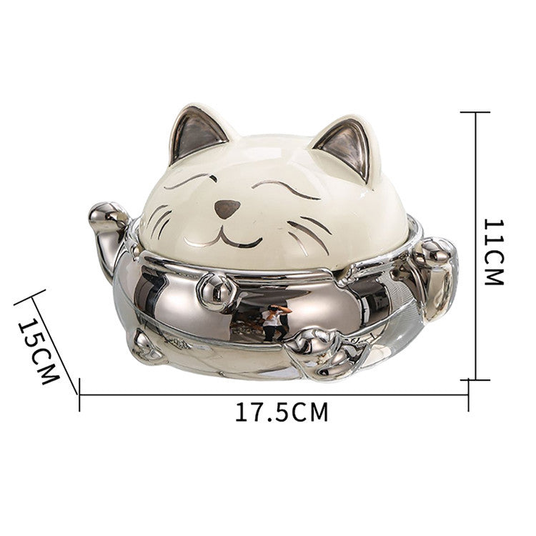 Lucky Cat Ashtray Home Living Room With Lid