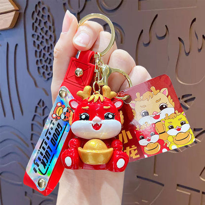 Creative Fashion Small Dragon Chinese New Year  Keychain