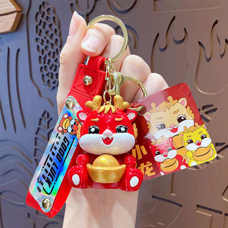 Creative Fashion Small Dragon Chinese New Year  Keychain