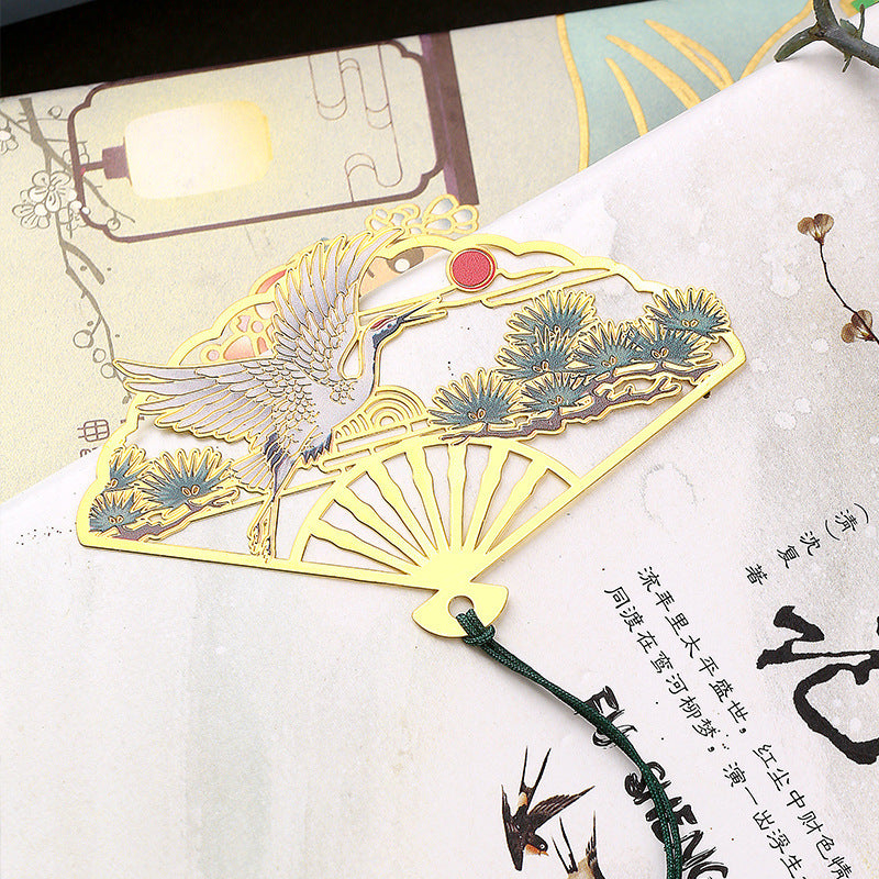 Brass Metal Chinese Style Paint Bookmark