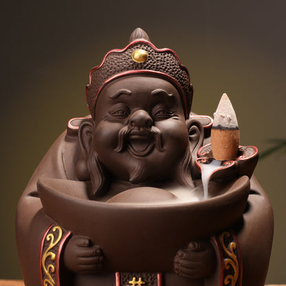 Creative Home Furnishings God Of Wealth Lucky Incense Burner