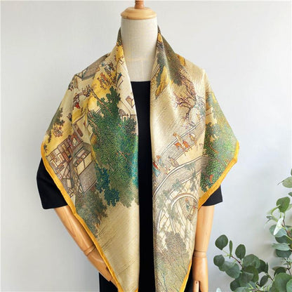 Silk Scarf Large Square Scarf Women Shawl