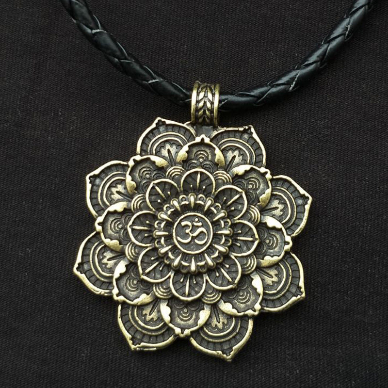 Viking Tibetan Spirit Necklace Tibetan Mandala Pendant Necklace