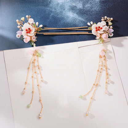 Hanfu Daily Step Shaking Shell Pearl Hairpin