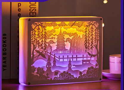 Bedside Eye Protection Night Lamp Paper Carving Lamp