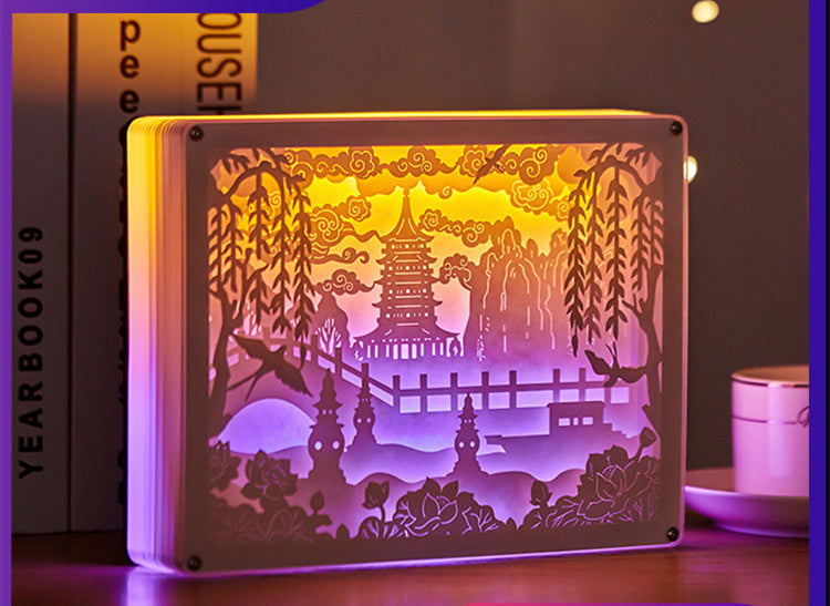 Bedside Eye Protection Night Lamp Paper Carving Lamp