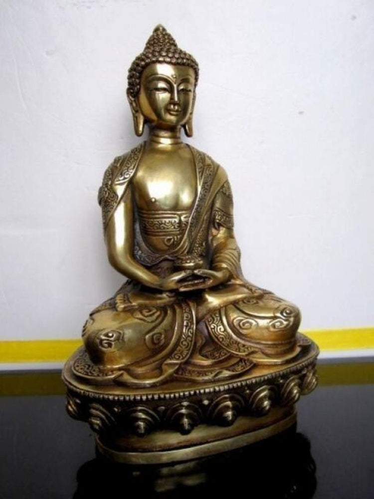 Pure Copper Amitabha Buddha Statue Ornaments