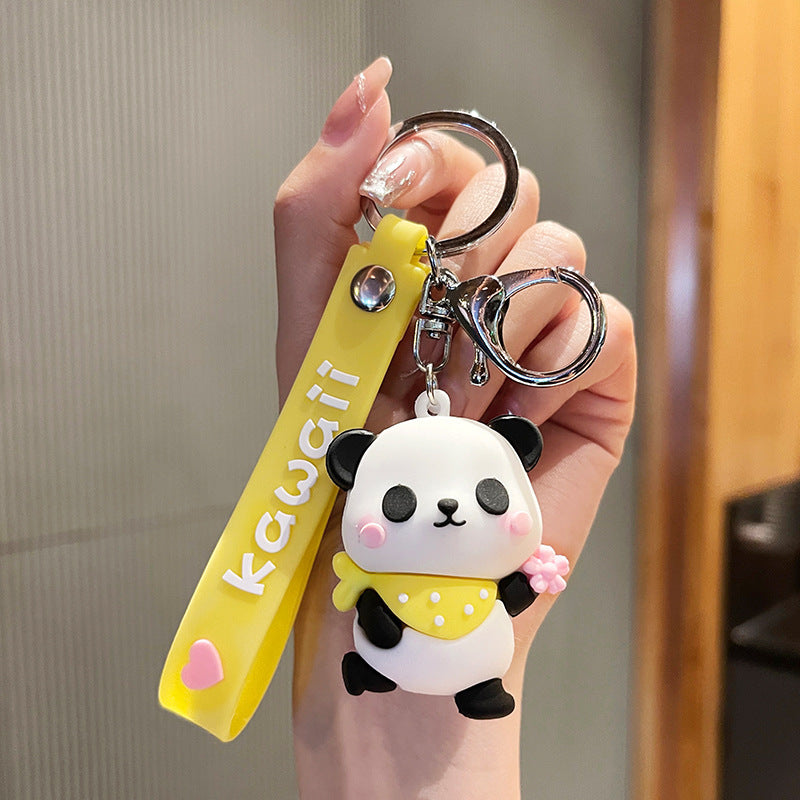 Cute Bib Panda Keychain For Male And Female Students