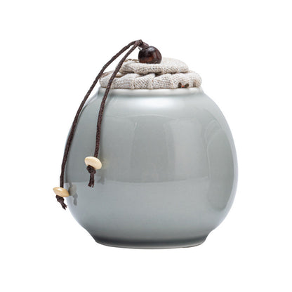 Creative Grass Wood Ice Gray Glaze Tea Pot Ceramic