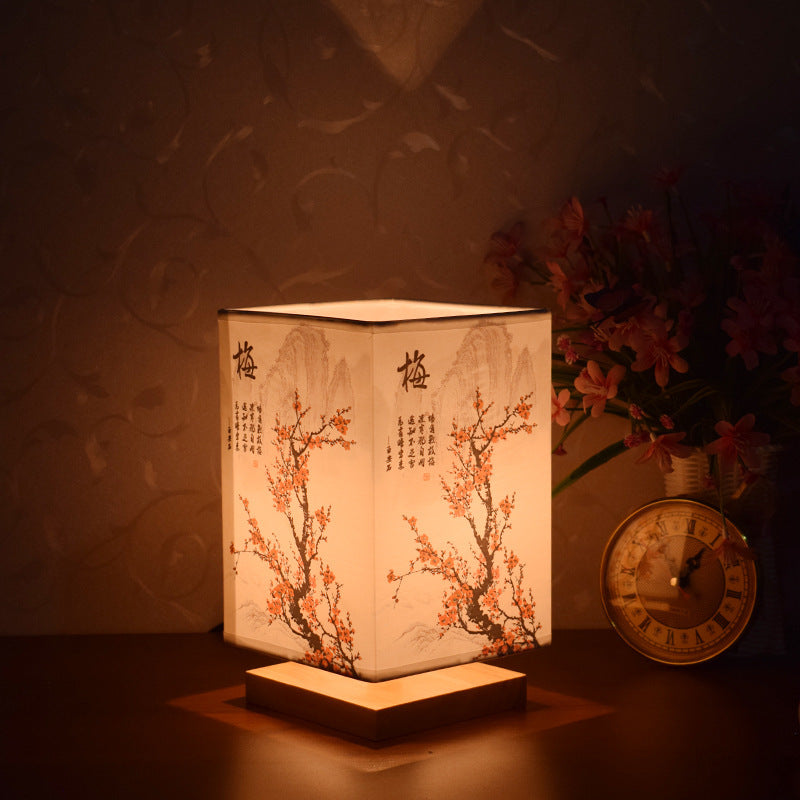 New Chinese Retro Style Bedside Night Light Warm