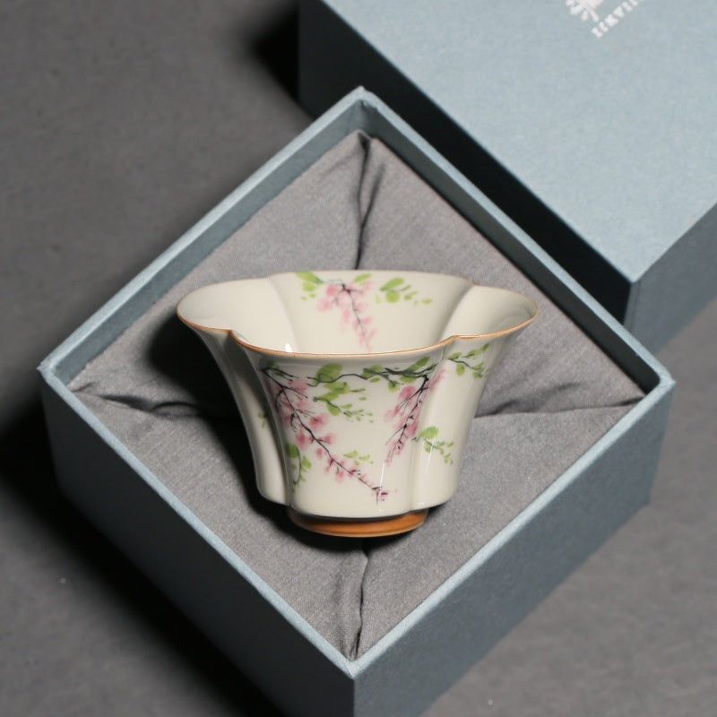 Hand-painted Lotus Teacup Tea Room Kung Fu Tea Master Cup-4