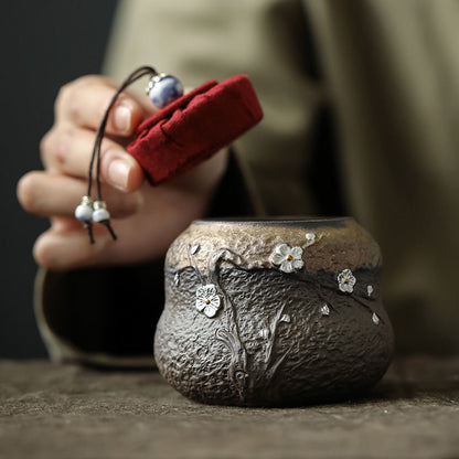 Stoneware Old Rock Clay Tea Cans Small Ceramic Hands