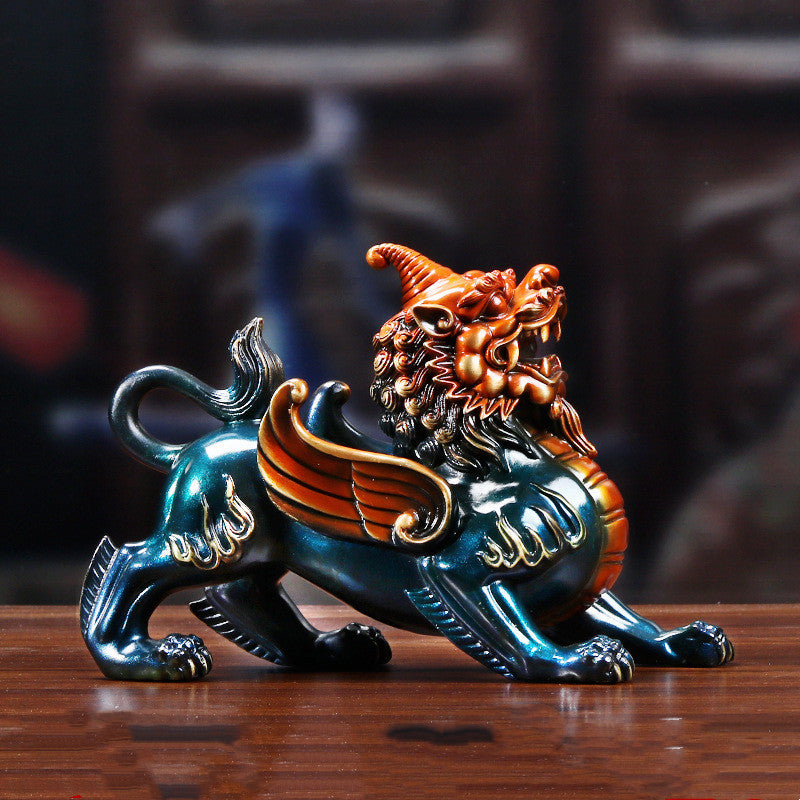 Colorful Copper Pixiu Home Feng Shui Ornament