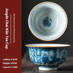 Blue and White Antique Old Clay Kung Fu Tea Brewing Ceramic Single Cup