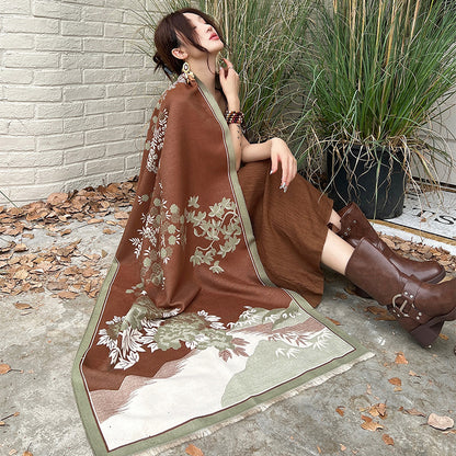 Autumn and Winter New Chinese Style Artificial Cashmere Scarf