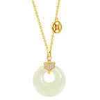 520 Gift New Hetian Jade Necklace Female 925 Silver