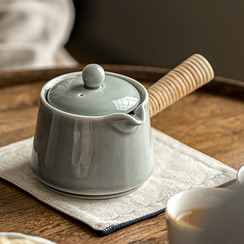 Household Porcelain Minimalist Strainer Teapot