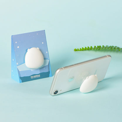 The Three Bare Bears Embossed Silicone Airbag Mobile Phone Holder