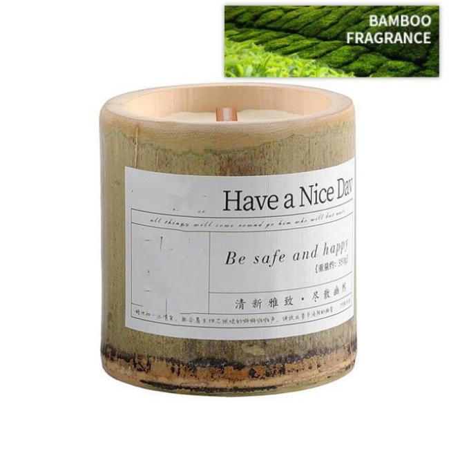 Indoor Long-lasting Bamboo Fragrance Aromatherapy Candle Gift