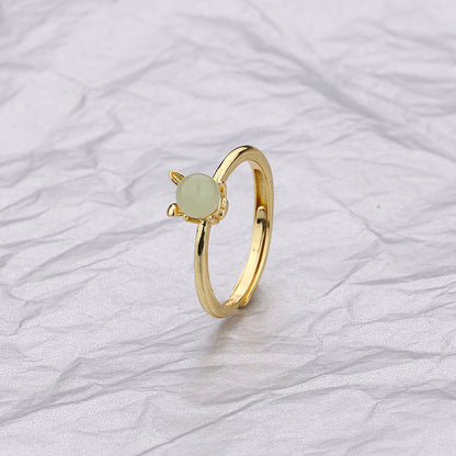 Index Finger Ring Female Cute Simple Chinese Zodiac Sign Of Rabbit