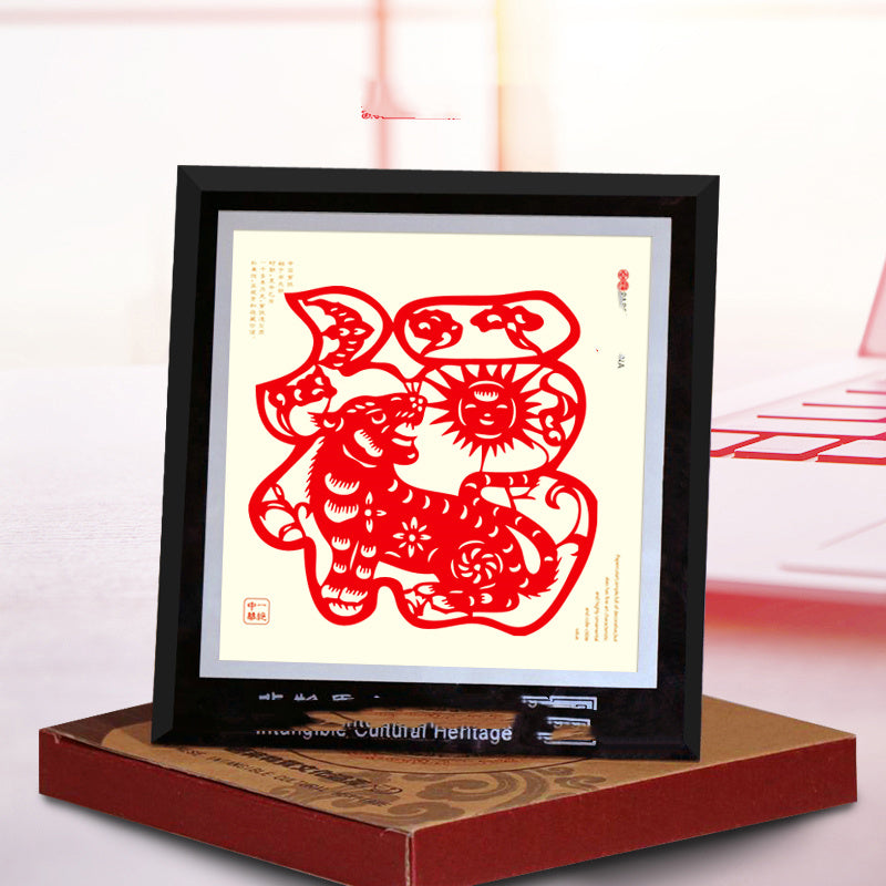 Chinese style paper-cut ornaments folk culture paper-cut paintings