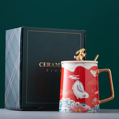 Chinese Style Ceramic Cup Gift Box Office