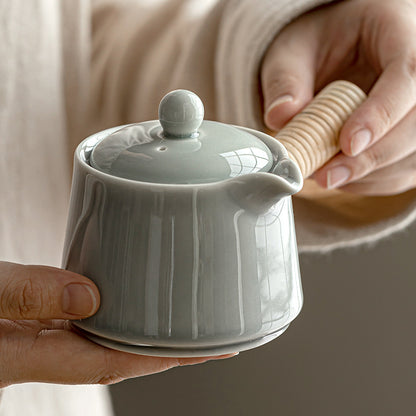 Household Porcelain Minimalist Strainer Teapot