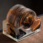 Creative handmade pine resin Chinese coaster