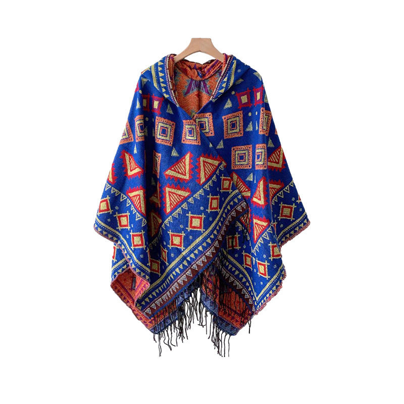 Ethnic Style Desert Seaside Photograph Cloak Autumn And Winter Artificial Cashmere Scarf