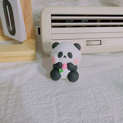 Chinese style cute panda car air outlet perfume aromatherapy car interior decoration