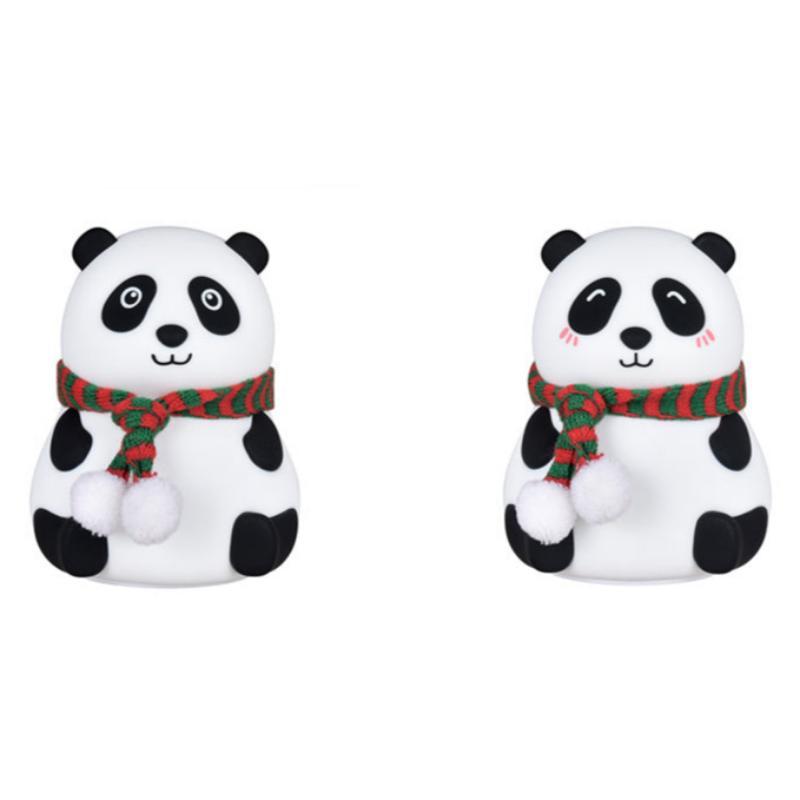 Cute Sitting Panda Silicone Night Light-8