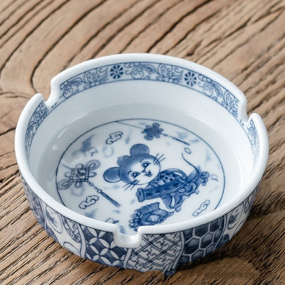 Creative Chinese Ceramic Ashtray Without Lid