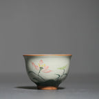 Chinese Underglaze Porcelain Hand Painted Ice Crack Teacup-8
