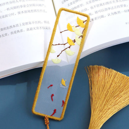 Embroidery Diy Handmade Self-embroidered Bookmark Material Bag