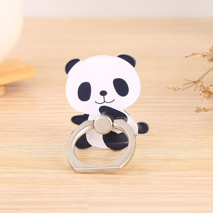 Acrylic Ring Buckle Cartoon Panda Mobile Phone Holder-10