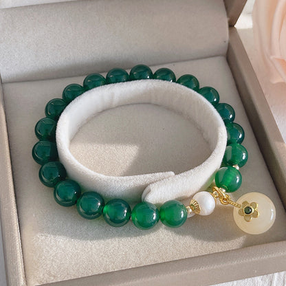 New Ancient Style Green Agate Bracelet Female