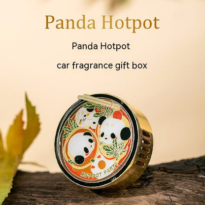 Panda Hot Pot Car Fragrance Outlet Perfume Decoration-2