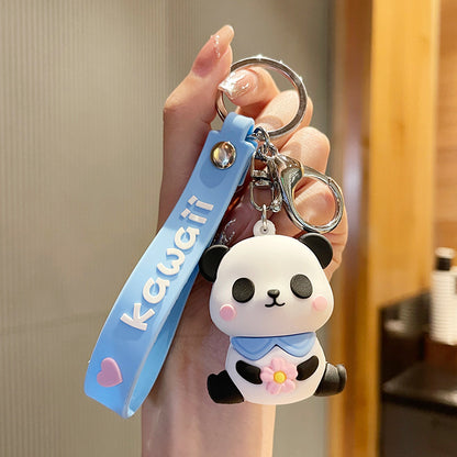 Cute Bib Panda Keychain For Male And Female Students