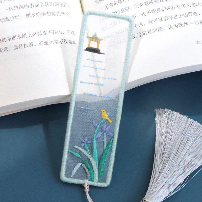 Embroidery Diy Handmade Self-embroidered Bookmark Material Bag