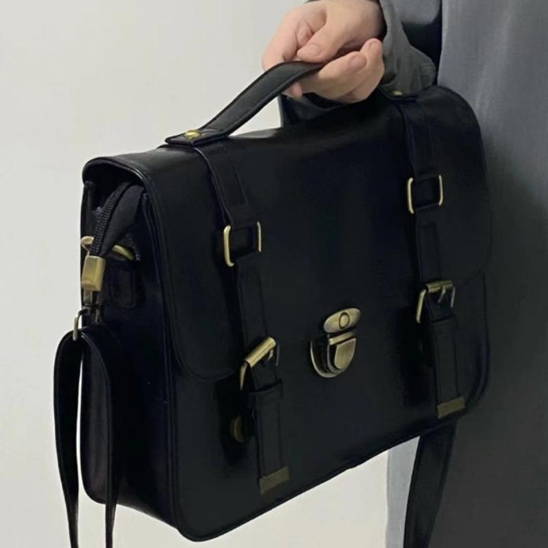 Student Schoolbag Backpack Autumn Winter Retro Buckle College Style Class Bag