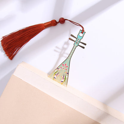 Dunhuang Academy Pipa Strings Alloy Bookmark