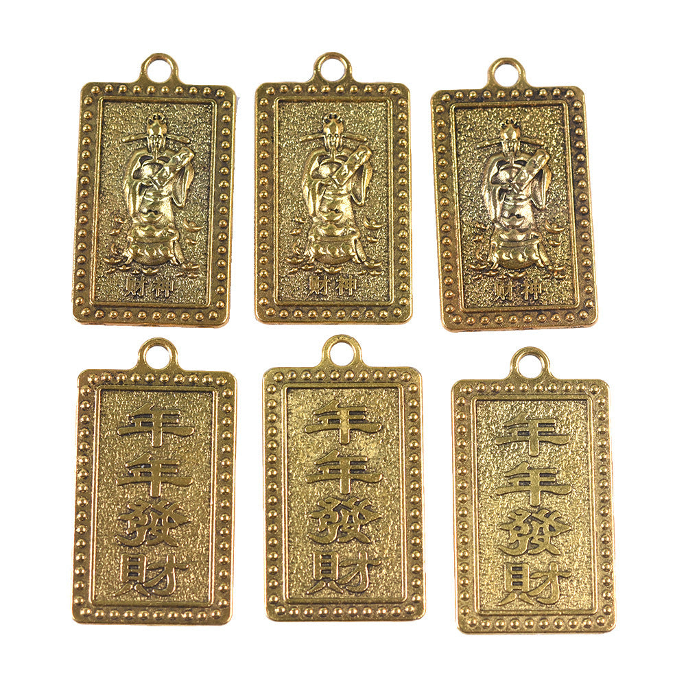 Jinbao God Of Wealth Alloy Pendant