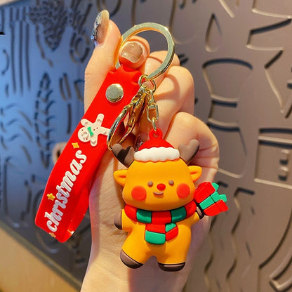 Christmas Exclusive Cartoon Doll Ring Buckle Resin Keychain