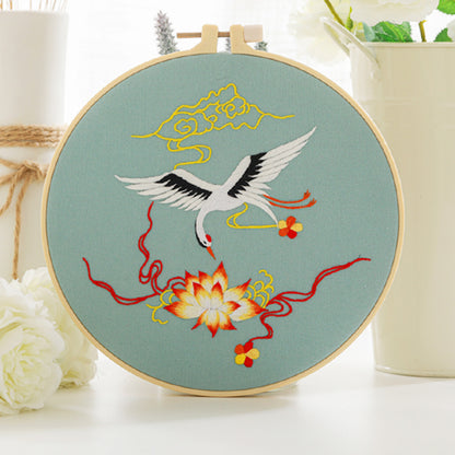 Chinese Style Flower And Bird Diy Hand Embroidery Material Bag