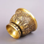 Embossed Eight Treasures Offering Water Bowl Copper Ware Ornaments