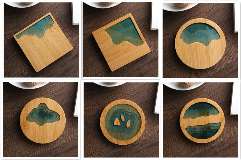 Bamboo Coasters Tea Cup Holder Insulation Pad