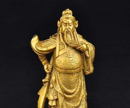 Pure Copper God Of Wealth God Statue Metal Craft Decoration