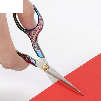 Plum Retro Scissors Stainless Steel Household Scissors Window Flowers Wool Embroidery