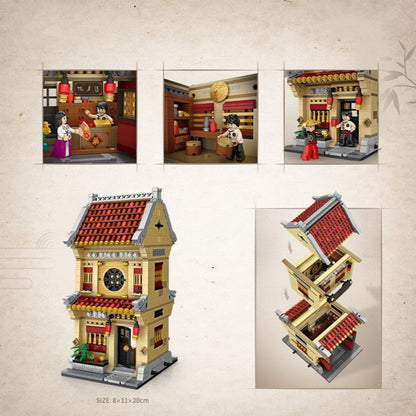 Chinese Street View Teahouse Inn Bao Zhilin Mini Pellet Toys